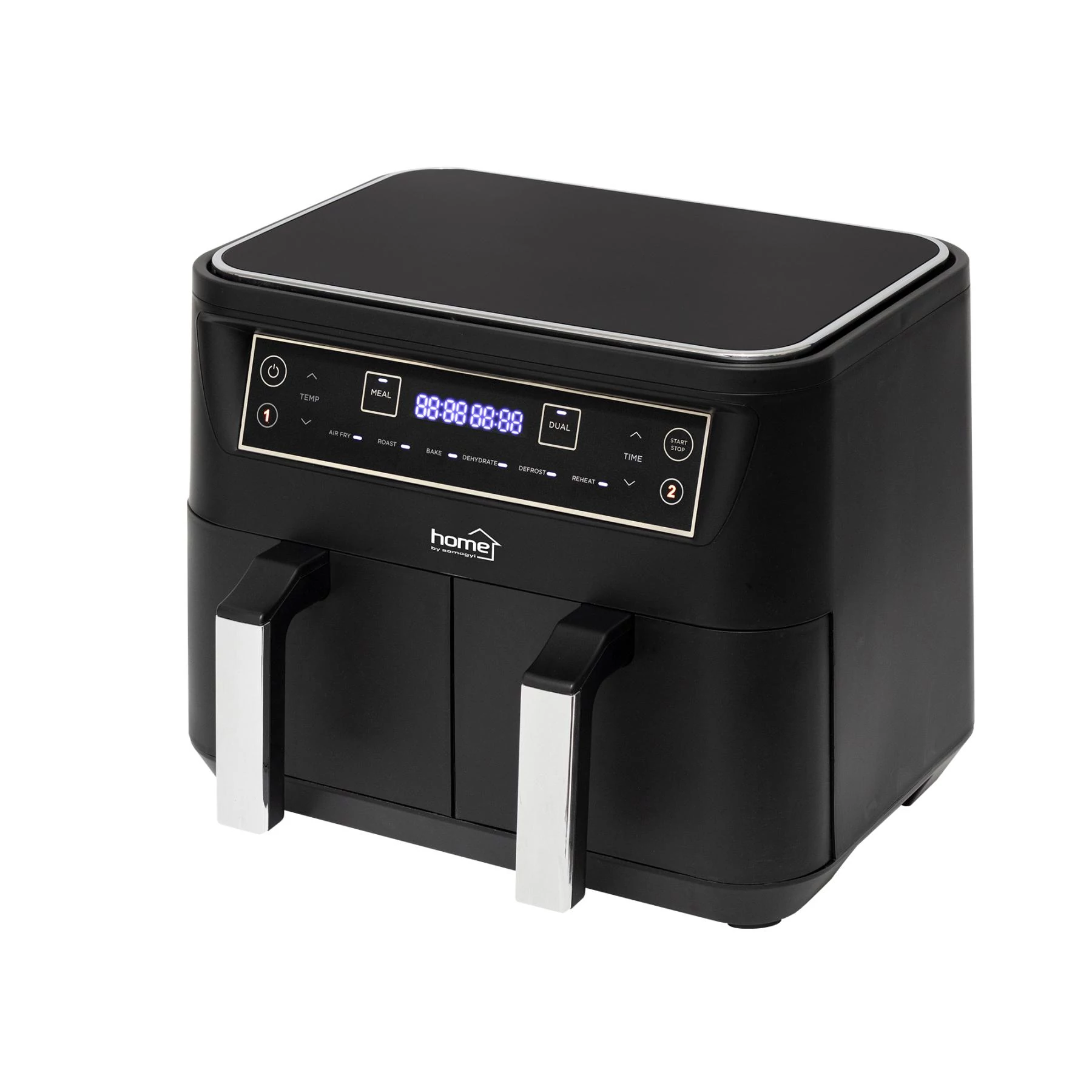 HOME Duplakosaras forrólevegős sütő, 2x3.8L, 2460 W, digitális (HG AF 24)[SG]