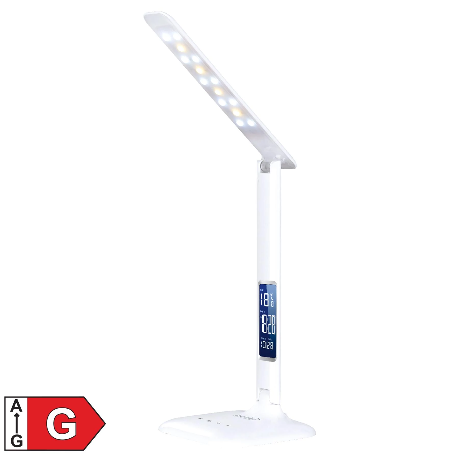 HOME LED-es asztali lámpa órával (LA 51)[SG]