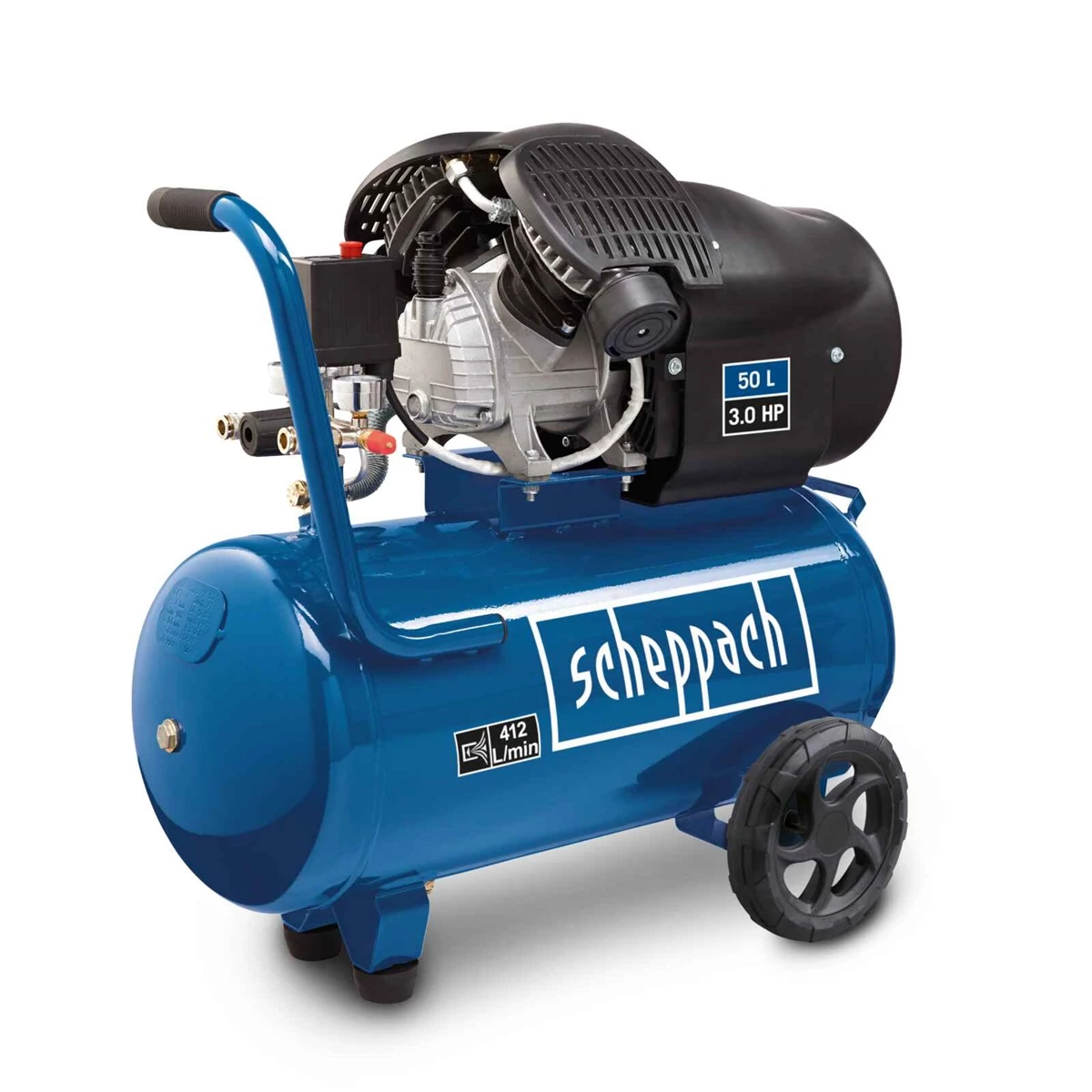 Scheppach HC 52 dc - olajkenésű kéthengeres kompresszor 50 l (5906101942)