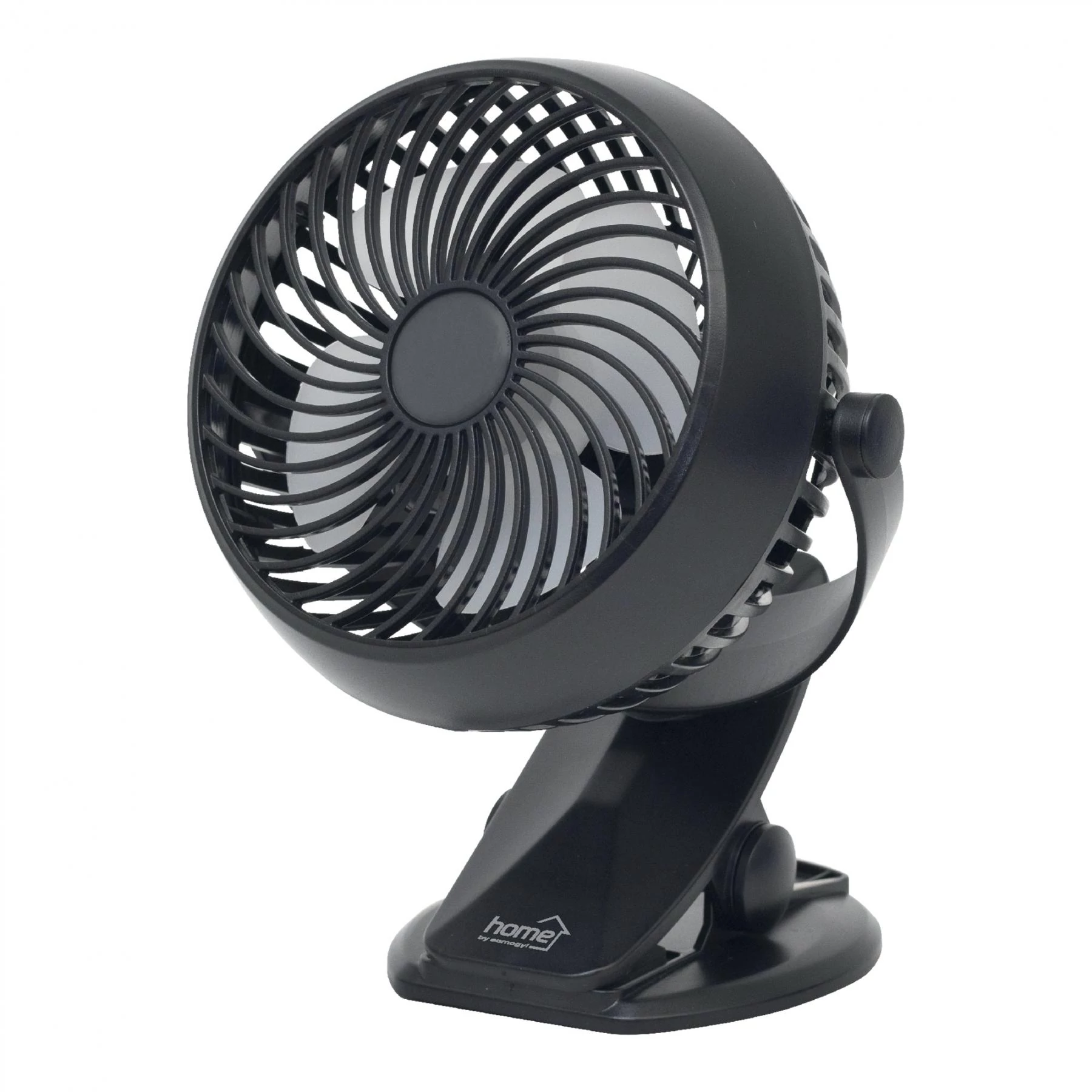 HOME Csíptetős, akkumulátoros ventilátor, 10 cm, fekete (CLF 10/BK)[SG]