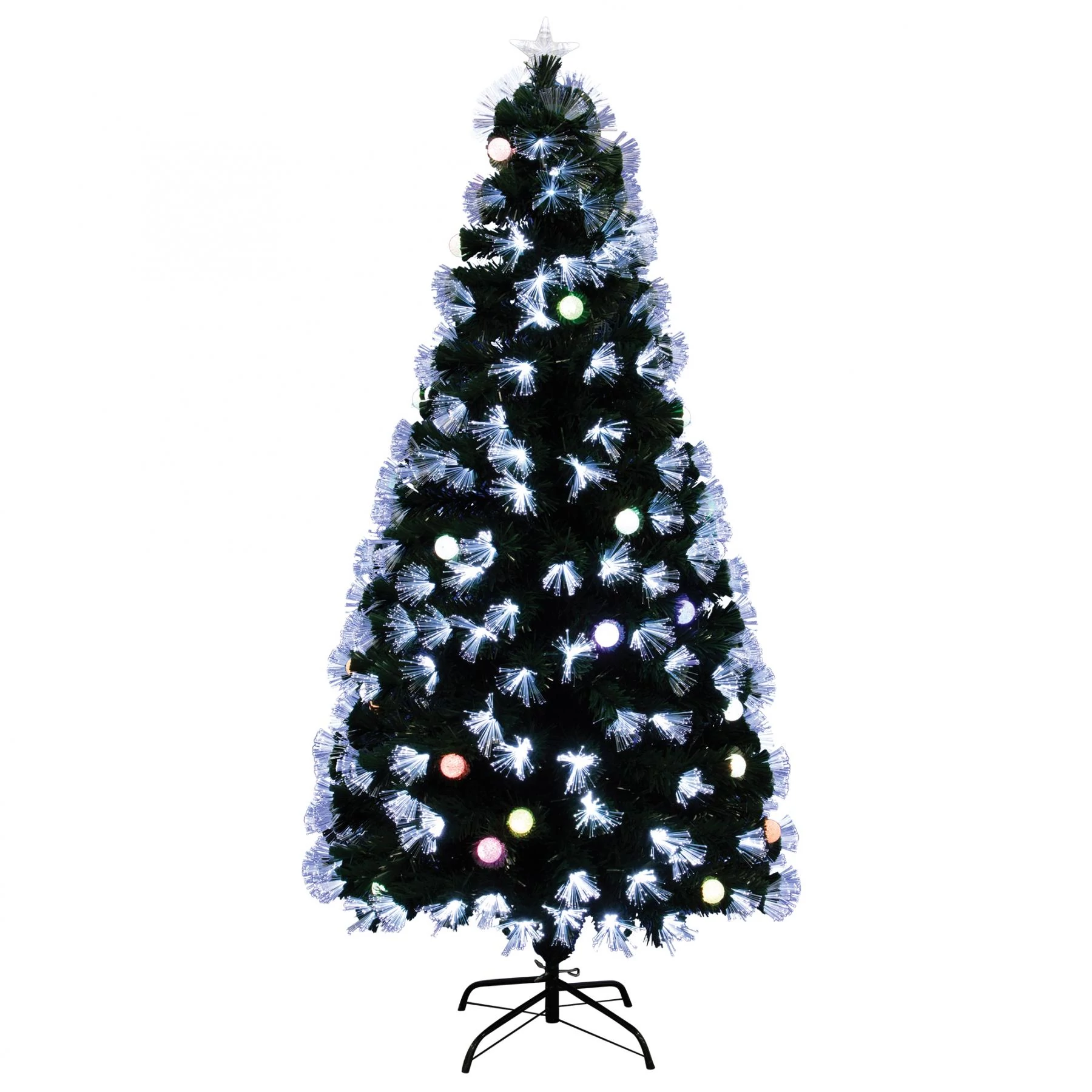 HOME Optikai szálas műfenyő EVA gömbökkel, 120 cm (KIX 4/120)[SG]