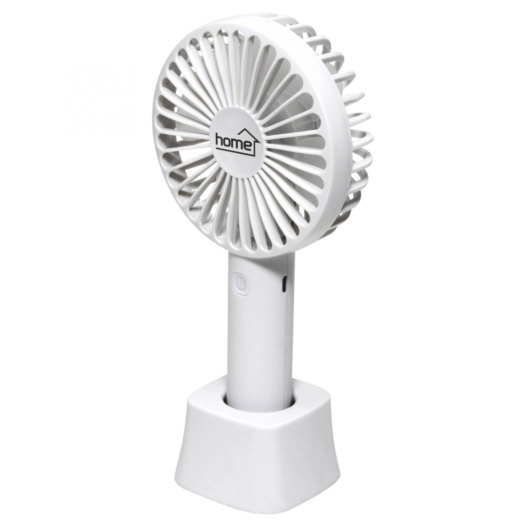 HOME Kézi, tölthető ventilátor, 9cm, fehér (HF 9/WH)[SG]