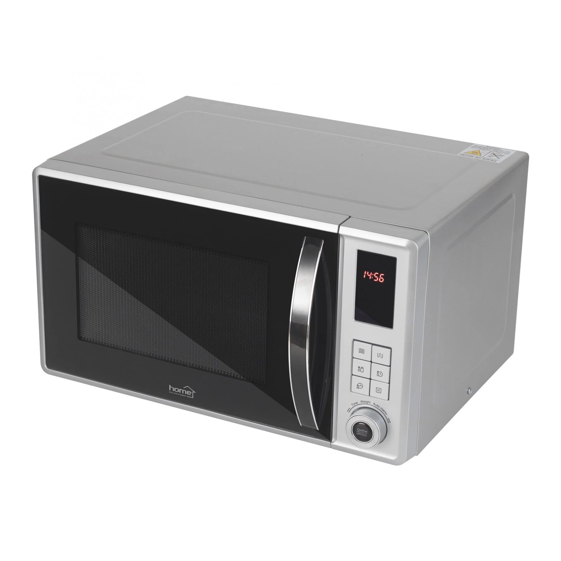 HOME Mikrohullámú sütő, grill funkcióval, digitális, ezüst, 800 W / 1000 W (HG MH 23 GR)[SG]