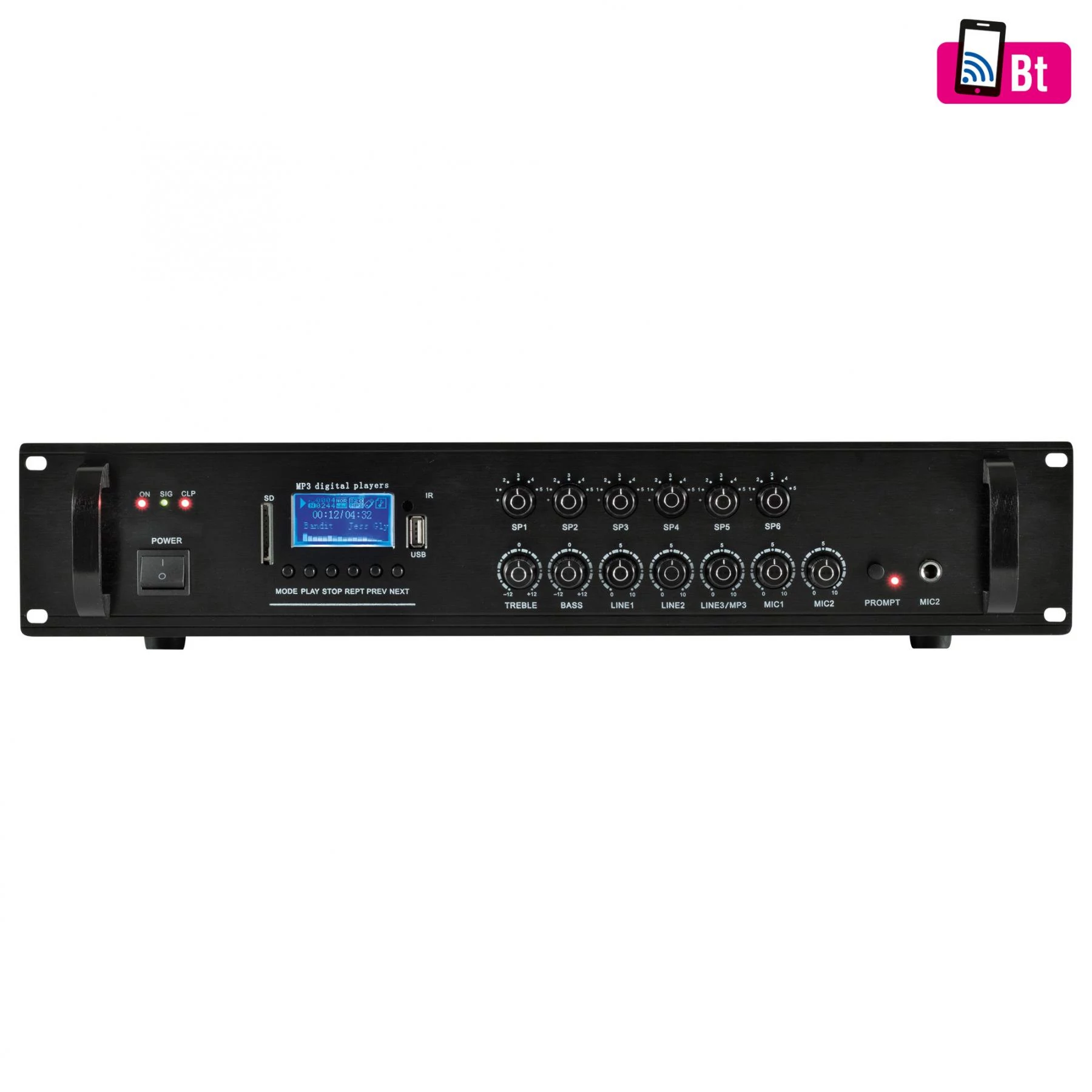 SAL Keverő-erősítő, FM-BT-MP3, 240Watt (MPA 240BT)[SG]